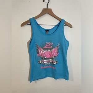 NWT Sturgis Black Hills Rally 73rd Annual Motorcycle Ride 2013 Sz Small Lt Blue